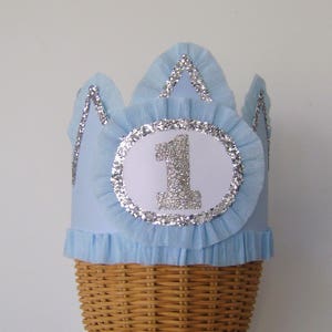1st Birthday Boy hat, Birthday boy crown, 1st birthday hat, customize with any number image 2