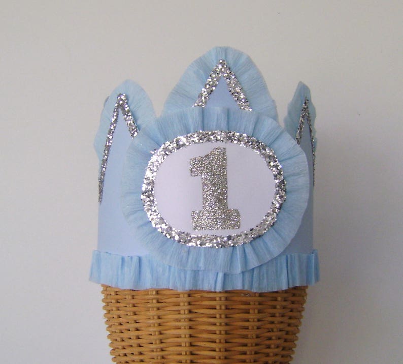 1st Birthday Boy hat, Birthday boy crown, 1st birthday hat, customize with any number image 2