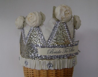 Bachelorette party crown, wedding bridal crown, hen party crown, Bride to Be or customize it!