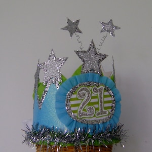 21st Birthday hat, 21st birthday Crown, 21st birthday, custom birthday hat, adult birthday hat, customize it!