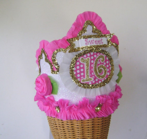 16th Birthday Hat, Sweet 16 Birthday hat, 16th Birthday, fits any size, customize with any number Il_570xn