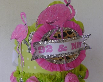 FLAMINGO Birthday Hat, Adult Birthday Hat, Falmingo Birthday Crown, Flamingo Birthday, custom birthday hat, Customize it!