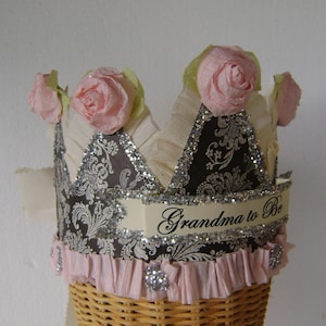 GRANDMA party Crown, Grandma party Hat, Baby Shower party crown, mommy to be party crown, customize it!