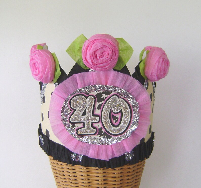 40th Birthday Hat 40th birthday crown customize