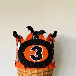 Halloween Hat, Halloween Crown, Halloween Party, Bats, customize it in any colors ,Ships right away image 2