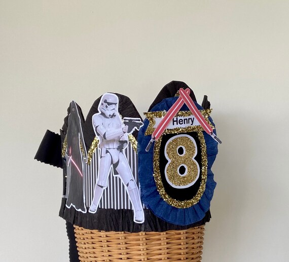 Star Wars Birthday hat, boys birthday Crown, boys birthday hat, birthday hat, cistomize with any number or banner Il_570xn