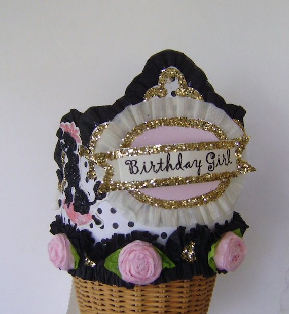 Birthday Crown, Birthday Hat, Poodle Birthday Hat, Poodle Birthday Crown, Birthday Girl hat, fits adult or child, customize it Il_570xn
