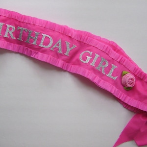 Birthday sash, Birthday Girl Sash, customize with any wording or colors- adjustable for adult or child CUSTOMIZE IT!