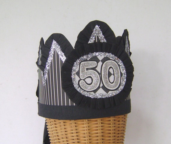 Mens 50th Birthday party crown, Mens 50th Birthday hat, 50th Birthday, male birthday, boy birthday hat, customize it Il_570xn