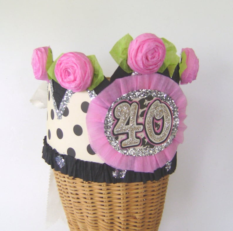 40th Birthday Hat 40th birthday crown customize