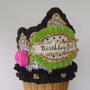Customizable Birthday Party Crown: Handmade Glitter Party Hat