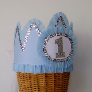 1st Birthday Boy hat, Birthday boy crown, 1st birthday hat, customize with any number image 1