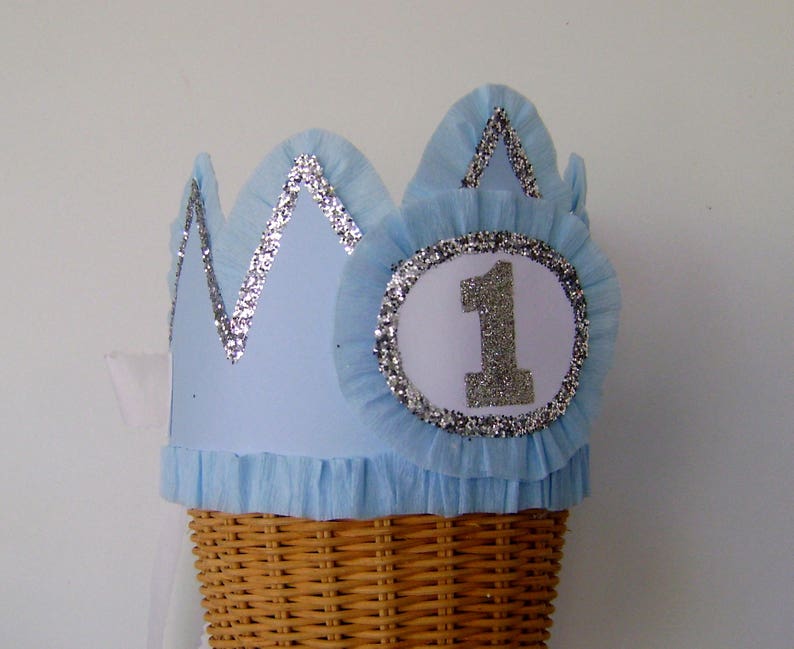 1st Birthday Boy hat, Birthday boy crown, 1st birthday hat, customize with any number image 1