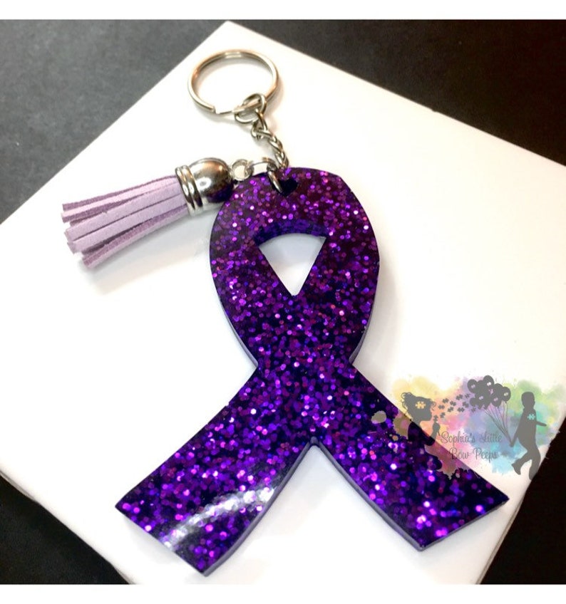 Awareness Ribbon Keychain Etsy