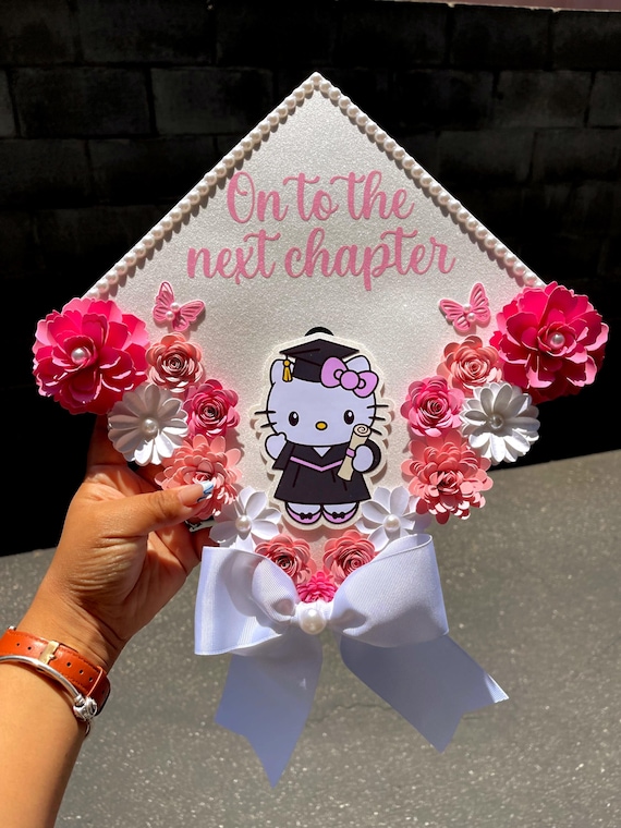 Pink Graduation Cap Topper - Class of 2026 2026 Graduation Cap Toppers, Custom Grad Cap, Grad Cap Decor  main image 3