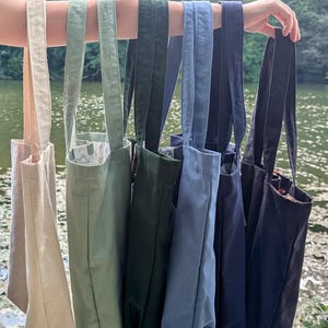 Canvas Tote Bag -Lined Interior -Water Bottle Pocket -Laptop Sleeve -Keyring -Customizable Colors