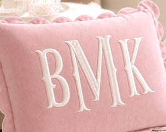 Personalized Embroidered Monogram Pillow, Custom Name Nursery Decor Cover,Baby Room Cushion, Newborn Gift,First Birthday Gift