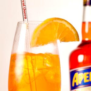 Aperol Queen glass straw