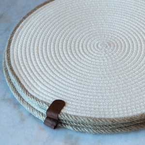 Thick High Quality Round Placemats, Boho Dining Table Mat, Cotton Rope Placemat, Woven Colorful Placemats, Dining Table Decor, Kitchen gift