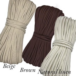 6-7mm Cotton Rope for Crafting – Braided Cord for Macrame DIY, Handmade Baskets, Drawstring Projects, Storage, Cording Trim & Supplies