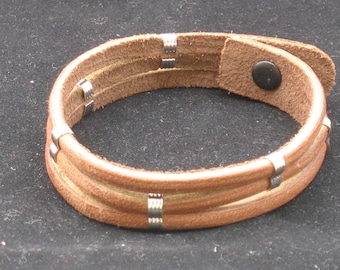 Mens Leather Cuff Bracelet