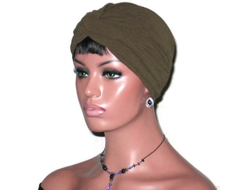 Olive Turban, Women's Green Turban, Handmade Turban, Fashion Turban, Twist Turban, Full Turban, Turban Hat, Turbante, Turbin, Knit Turban