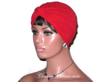 Red Turban, Women's Red Turban, Red Fashion Turban, Red Twist Turban, Fashionable Red Turban, Solid Red Turban, Red Turban Hat, Red Turbin