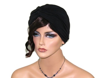 Black Turban, Black Twist Turban, Women's Black Turban, Fashionable Black Turban, Black Turban Hat, Full Black Turban, Turbin, Solid Black