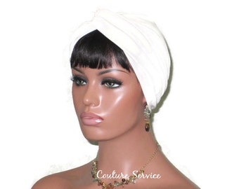 Ivory Turban, Leather Turban, Women's Handmade Fashion, Twist, Full Turban, Ivory Turban Hat, Solid Ivory Turban, Ivory Turbin, Turbante