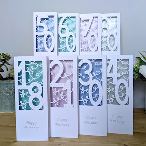 Happy Birthday 3D Pop-Up Card - 18th 21st 30th 40th 50th 60th 70th 80th