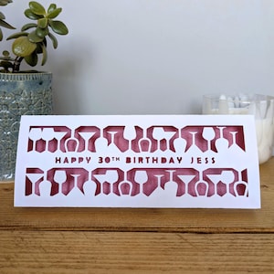 Personalised 3D Birthday Card - Birthday Drinks