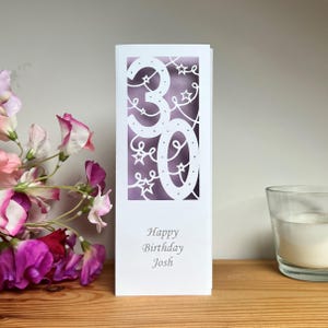 Biglietto pop-up 3D personalizzato per il 30° compleanno / TheCutBoxCrafts