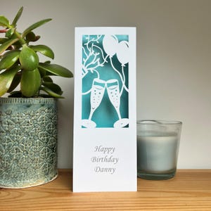 Carte d'anniversaire pop-up 3D personnalisée faite main