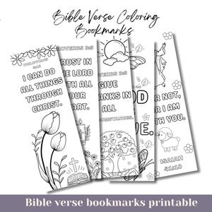 Bibel-Vers-Färbung Lesezeichen für Kinder, druckbare Aktivität in Bibel-Versen, Schrift-Lesezeichen, Sonntagsschule ruhige Zeit, Schulkinder, die färben