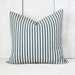 French Farmhouse Throw Pillow Cover - Denim Blue Striped Pillow Cover - Vintage Farmhouse Pillow - Navy Blue and Cream Striped Throw Pillow 