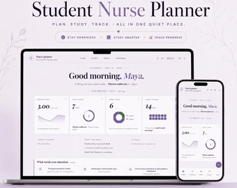 Student Nurse Planner | Interactive Nursing School App | NCLEX Tracker | Drug Card Flashcards | GPA Calculator | No Subscription