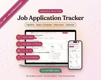 Job Application Tracker | Kanban Pipeline · Interview Prep · Offer Comparison | EN ES FR | 2026