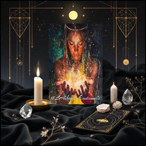 Oracle Le Feminin Sacre 30 Cartes Esoteriques Intuition Emotions Rituel Avec Boite Pochon et Fiches Explicatives