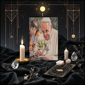 Oracle du Pape François – Jeu de 30 Cartes de Guidance + Fiches + Boîte d’Oracle