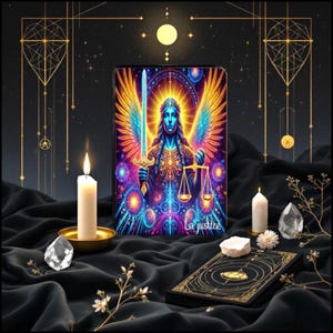 Tarot Néon – Les 22 Arcanes Majeurs en Lumière Vibrante