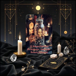 Oracle Spell Jar – 30 Cartes Magiques 8x12 cm – Potions de Sorcière & Rituels de Guidance et divinatoire