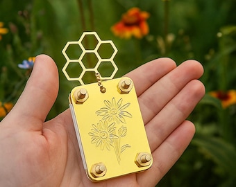 Mini Flower Press | Pocket Flower Presser | Portable Botanical Craft Tool | Pressed Flower Gift | Nature Lover Gift | Travel Art Kit