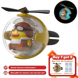 Flying Ball Refillable Cartoon Light-UpCar Air Freshener Clip, Stylish Religious Decor & Odor Eliminator, Includes 4 Free Fragrances per Ch