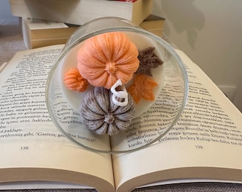 Handmade Pumpkin Soy Candle – Autumn Home Decor, Unscented