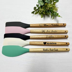 Engraved Wooden Spatula, Custom Spatula, Personalized Spatula, Baking Gifts, Cooking Gift, Personalized Kitchen Tool with Wooden Handles