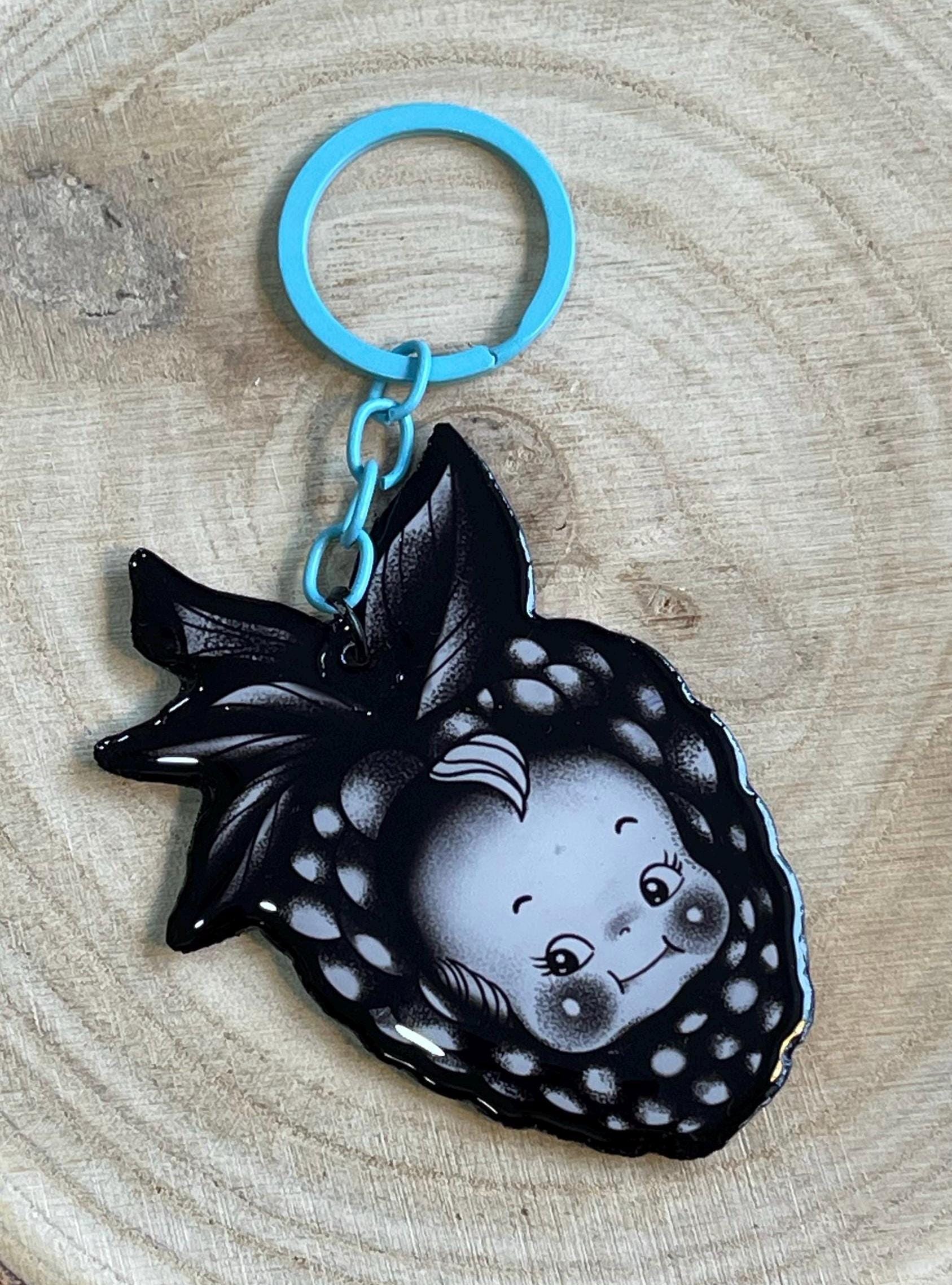 Kewpie Berry Keychain – Gothic Kawaii Charm, Cute Horror Berry ...