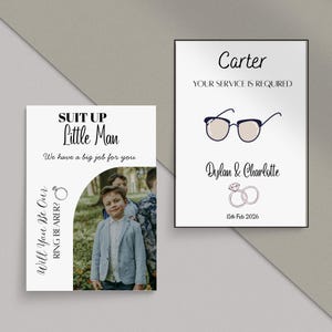 Biglietto di proposta per il portatore dell'anello / Sarai tu il nostro portatore dell'anello / Modello Canva per portatore dell'anello / Biglietto di richiesta di matrimonio per invito di nozze / Biglietto di proposta