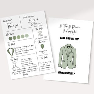 Vuoi essere il mio testimone di nozze? / Biglietto informativo per la proposta di matrimonio / Proposta per testimone di nozze / Invito a nozze / Biglietto per la proposta di matrimonio / Modello Canva