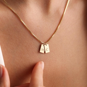 Personalized Bar Necklace, Initial Tag Necklace, Gold Bar Necklace, Custom Bar Necklace, Bar Necklace Engraved, Mothers Day Gift, Mom Gifts