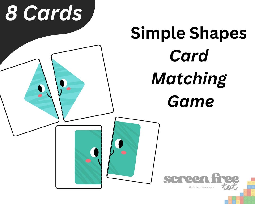 Printable Shapes Matching Card Game for Toddlers | Screen-free Activity ...